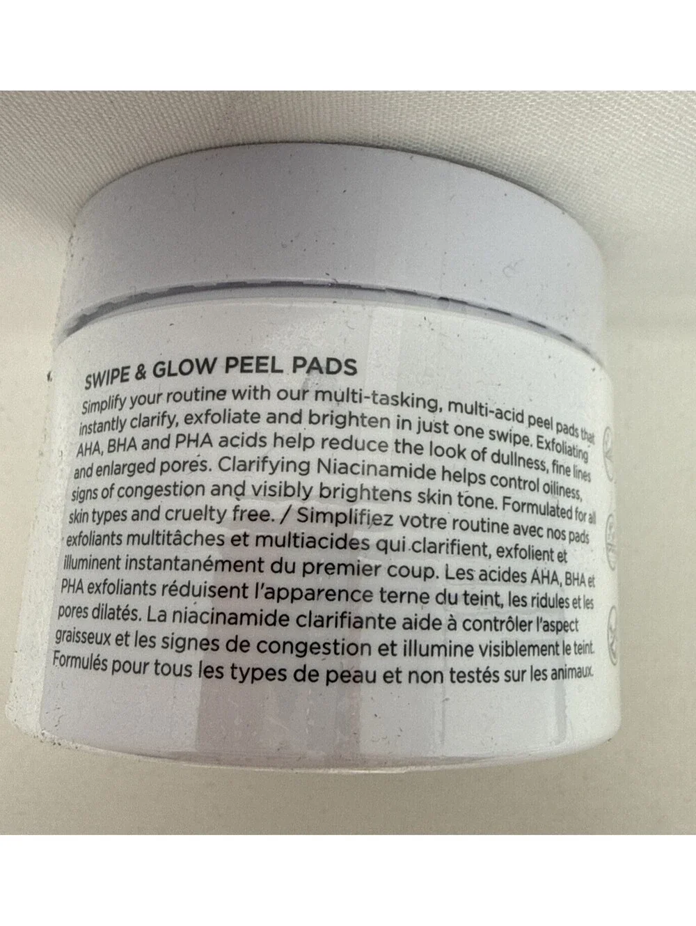 BeautyBio Swipe & Glow Peel  Multi-Acid Resurfacing Facial Pads 50 Pads CJ200